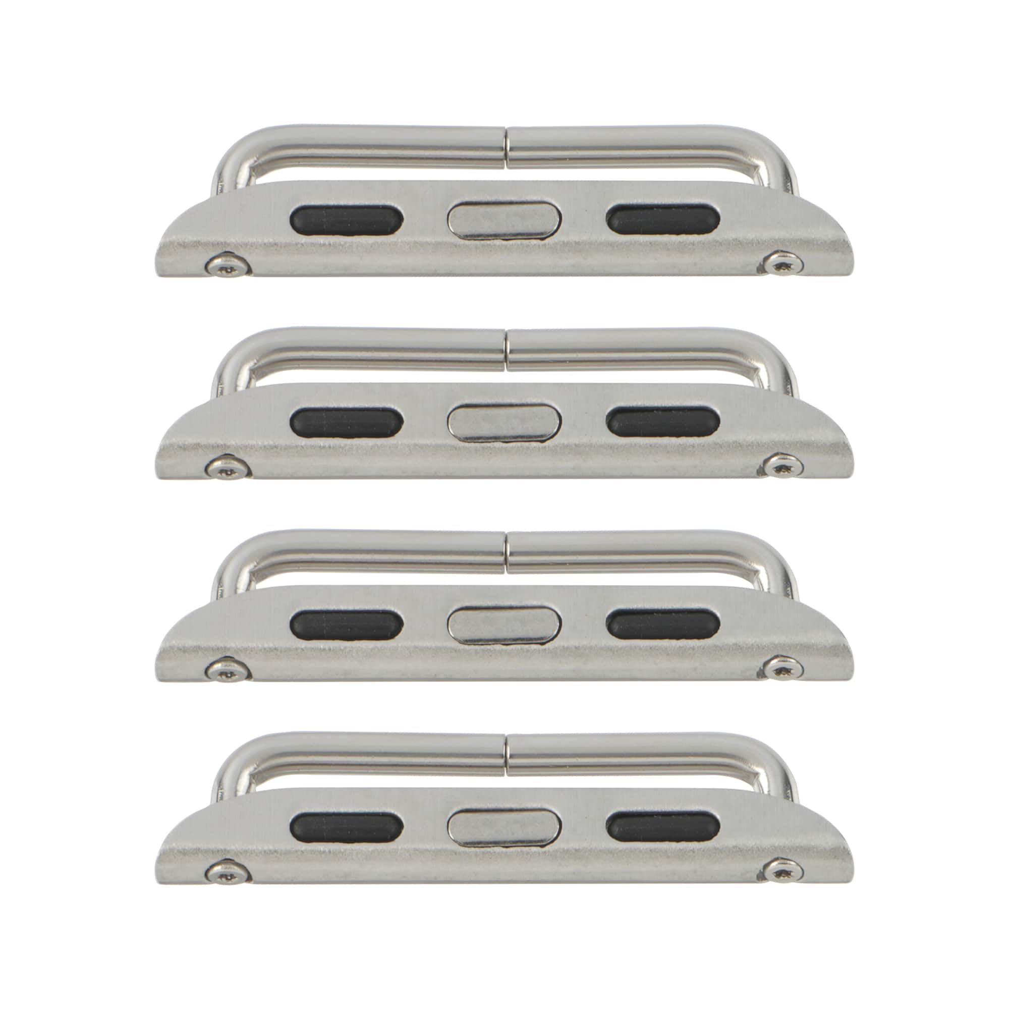 Rhodium Smart Watch Band Connectors, 4ct. by Bead Landing™